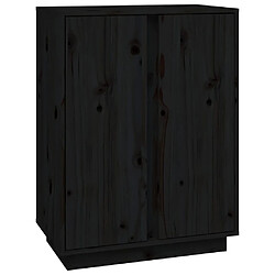 vidaXL Buffet Noir 60x35x80 cm Bois massif de pin