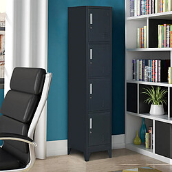 Avis OFFICE24 Armoire métallique à 4 étagères 38x45 H190 avec serrure pour bureau Stromboli