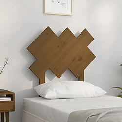 Maison Chic Tête de lit scandinave,Meuble de chambre Marron miel 72,5x3x81 cm Bois massif de pin -MN33890