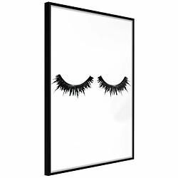 Paris Prix Affiche Murale Encadrée False Eyelashes 20 x 30 cm Noir