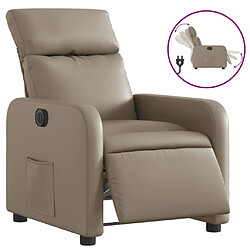 vidaXL Fauteuil inclinable électrique Cappuccino Similicuir