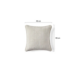 Bestmobilier Miro - coussin - en velours texturé - 40x40 cm pas cher