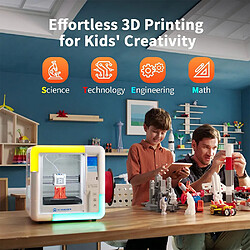 None Imprimante 3D AOSEED X-MAKER pour enfants et débutants, Lit sans nivellement, impression Wi-Fi pas cher