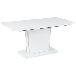 Acheter Beliani Table de salle à manger extensible blanche 160/200 x 90cm SUNDS