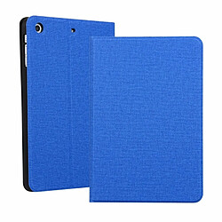 Wewoo Smart Cover Etui en cuir solide pour iPad Mini 1 / 2 / 3texture horizontaleavec étrier de ceinture de nuit bleu