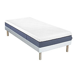 Vente-Unique Ensemble 90 x 190 cm sommier tapissier + matelas ressorts ensachés 7 zones et mémoire de forme ép.24cm - KASUI de YSMÉE