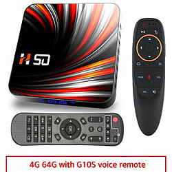 Pour Android Tv Box Android 10.0 4K 4Gb 32Gb 64Gb Lecteur Multimédia 3D Vidéo Smart Tv Box 4 64G_Prise Européenne Télécommande G10S