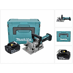 Makita DPJ 180 T1J Machine à rainurer sans fil 18 V 100 mm + 1x Batterie 5,0 Ah + Makpac - sans chargeur