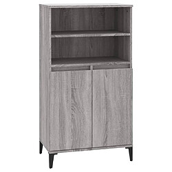 vidaXL Buffet haut Sonoma gris 60x36x110 cm Bois d'ingénierie