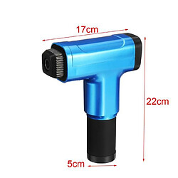 Pistolet De Massage À Percussion Thérapie Engrenages Muscle Relax Masseur Tissu Profond 6 Tête BLEU