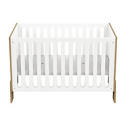 Acheter Vente-Unique Lit bébé 60 x 120 cm - MDF - Blanc et naturel - BERUVO