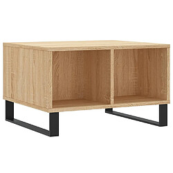 Maison Chic Table basse,Table Console Table d'appoint, Table pour salon Chêne sonoma 60x50x36,5 cm Bois d'ingénierie -MN10952