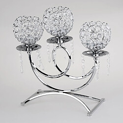 5pcs Bougeoir Vintage 3-Bras Chandeliers de mariage Candelabra Argent