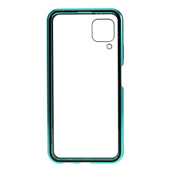 Bumper en métal cadre d'adsorption magnétique à couverture complète vert pour votre Huawei P40 lite 4G/Nova 6 SE/Nova 7i