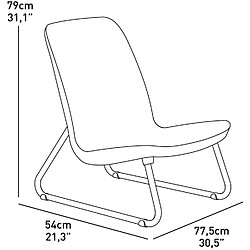 Acheter Ensemble de mobilier de jardin Allibert table et deux chaises