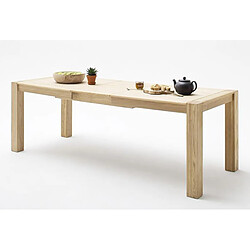 Avis Pegane Table à manger extensible en bois massif chêne bianco - L.180-230 x H.78 x P.90 cm