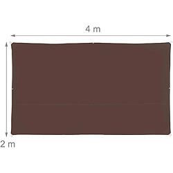 Helloshop26 Voile d'ombrage rectangle 2 x 4 m brun 13_0002932_2