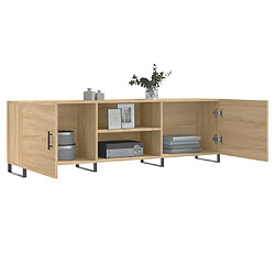 Avis vidaXL Meuble TV chêne sonoma 150x30x50 cm bois d'ingénierie