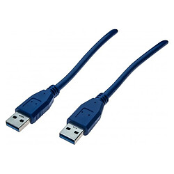 ABI DIFFUSION Cordon USB 3,0 type A / A bleu - 2,0 m