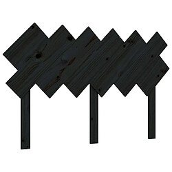 Maison Chic Tête de lit scandinave,Meuble de chambre Noir 132x3x81 cm Bois massif de pin -MN64286