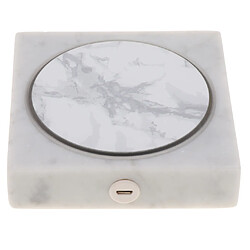 Avis Marble Motif Qi Chargeur Sans Fil Pad De Charge 10W Blanc