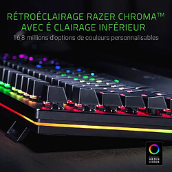 Edel Records Razer Huntsman Elite - Clavier de jeu mécanique (clavier Premium avec commutateurs opto-mécaniques linéaires, commande rotative fonctionnelle, repose-poignets éclairé, éclairage chromatique RVB) pas cher