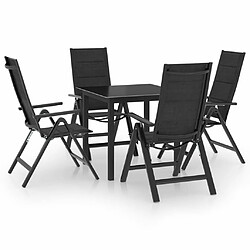 Salle à manger de jardin 5 pcs,Table et chaise à dîner Aluminium Anthracite -MN59163