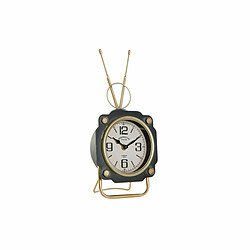 Horloge de table DKD Home Decor Noir Doré Verre Fer Vintage 15,5 x 8,5 x 32 cm 