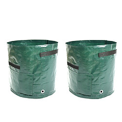 DIY Potato Grow Planter PE Tissu 2Pcs Sac De Conteneur De Plantation Épaissir Pot De Jardin - vert