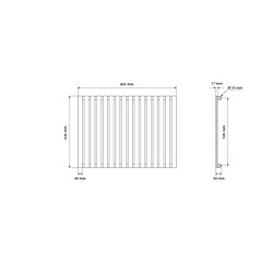 Avis Ecd Germany Radiateur design Stella 630 x 85 mm Raccord latéral chromé