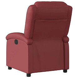 Maison Chic Fauteuil inclinable,Fauteuil luxe de relaxation Rouge bordeaux Similicuir -MN89928 pas cher