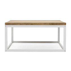 Ds Meubles Table basse Preston Blanc 120x80x38cm pas cher