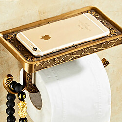 Avis Universal Porte-papier toilette en laiton antique de style européen Porte-papier toilette à clips mobiles Porte-papier toilette Porte-bobine Accessoires WY51616 | Porte-papier (or)