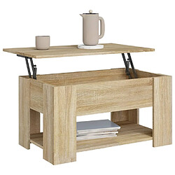 Acheter Maison Chic Table basse,Table Console Table d'appoint, Table pour salon Chêne sonoma 79x49x41 cm Bois d'ingénierie -MN16181