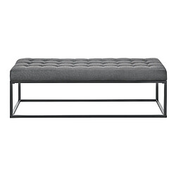 Avis Helloshop26 Tabouret banc banquette rembourré 120 x 40 x 38 cm gris 03_0008714