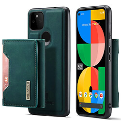 Etui en PU DG.MING magnétique avec béquille et porte-carte, vert pour votre Google Pixel 5a 5G