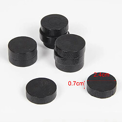 10x Pièces De Jeu De Rondelle De Fronde Rapide En Bois Pièce De Jeu De Hockey Sur Plateau 2.4x0.7cm