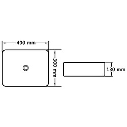 vidaXL Lavabo 40x30x13 cm Céramique Blanc pas cher