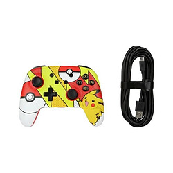 Pack Manette SWITCH Filaire Nintendo POKEMON PIKACHU POP ART Officielle + Casque Gamer PRO H3 Rouge SPIRIT OF GAMER SWITCH