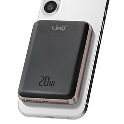 LinQ Batterie de Secours MagSafe 5000 mAh 15W Compact Noir