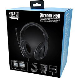 Adesso XTREAM-H5U, Stereo USB Multimedia Headphone/Headset with Microphone