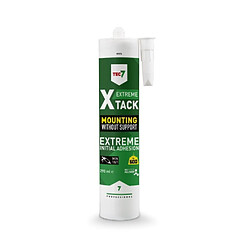 Novacline Pâte polymère X-Tack TEC7 montage sans support - Blanc - Cartouche 290ml - 534525227