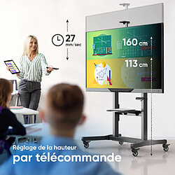 Avis ONKRON Support TV Motorisé Electrique pour 50" - 100" TV, Meuble TV Escamotable de 120 kg - Chariot Support TV Inclinable VESA 200x200 - 1000x600/Meuble TV Roulette Hauteur Réglable TS1991E-B Noir