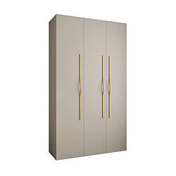 Abiks Meble Armoire à portes battantes Como 2 245,5/140/40 3 portes (cachemire/doré)