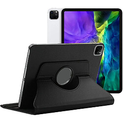 Etui rotatif en simili cuir + verre trempé pour iPad Pro 11" (2020) 2ieme generation (A2228/A2068/A2230) Noir - Visiodirect-