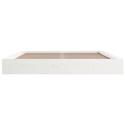 Acheter Maison Chic Lit adulte - Lit simple Cadre de lit,Structure du lit Contemporain Blanc 150x200 cm Très grand Bois massif -MN87788