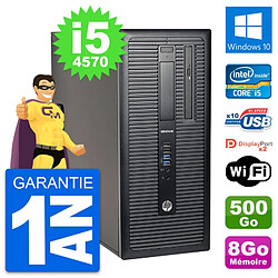 PC Tour HP EliteDesk 800 G1 Intel i5-4570 RAM 8Go Disque 500Go Windows 10 Wifi - Occasion