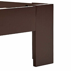 Maison Chic Lit adulte - Lit simple Cadre de lit,Structure du lit Contemporain Marron foncé Bois de pin massif 160 x 200 cm -MN59192 pas cher