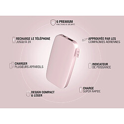 SANAG Powerbank 6000 Mah - Usb-C In & Out - Batterie Externe - Chargement Rapide - 6 Fonctions De Sécurité - Design Compact (Smokey Pink)