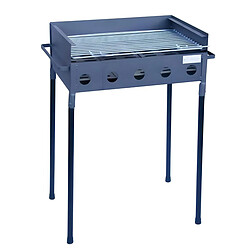 Avis Visiodirect Barbecue Double hauteur en Zinc coloris Gris - 51 x 33 x 62 cm